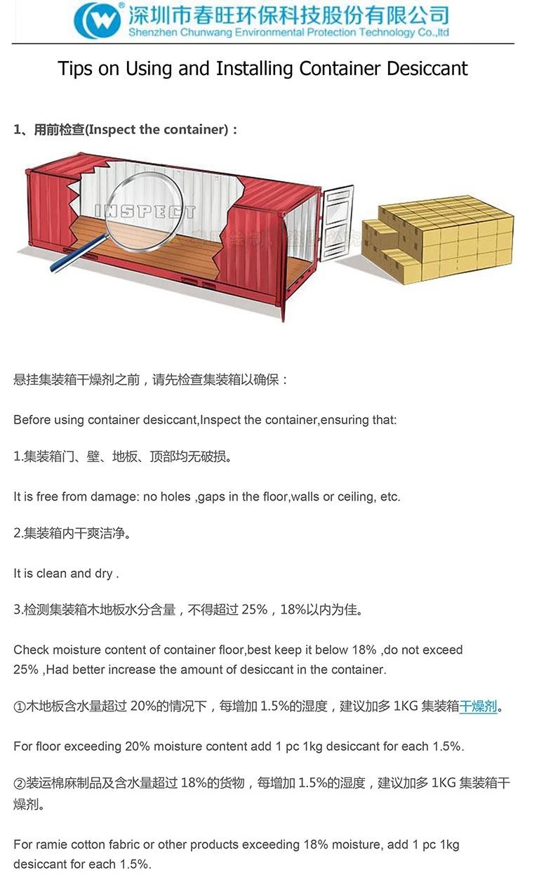 Tips on Using and Installing Container Desiccant-1 Tips on Using and Installing Container Desiccant-1